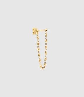 CHARLET Partager  Boucle d'oreille Diamantée Or Jaune 5cm (vendue à l'unité)  